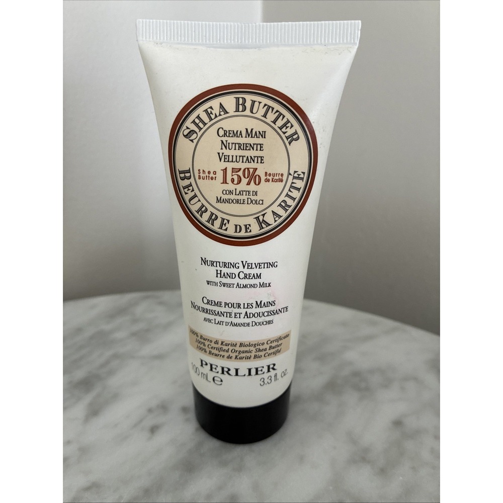 Perlier Shea Butter Velveting Hand Cream Sweet Almond Milk 3.3 oz SEALED